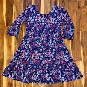 Old Navy Floral Kids Dress - Blue and Pink